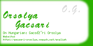 orsolya gacsari business card